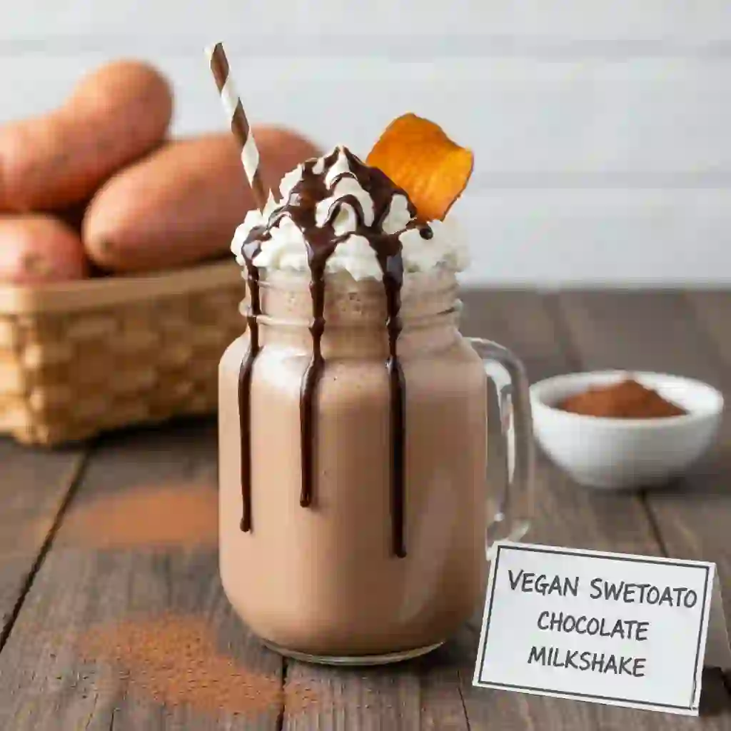 Vegan Chocolate Milkshake with Sweet Potato